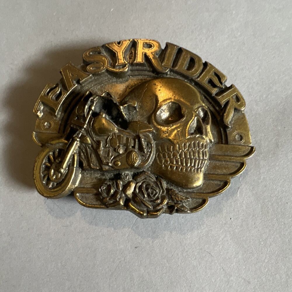Siskiyou Brass Belt Buckle Easyrider 1992 Live to Ride Ride to Live